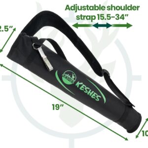 KESHES Archery Back Arrow Quiver Holder - Adjustable Quivers for Arrows, for Bow Hunting and Target Practicing; Youth and Adults