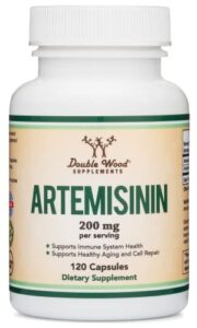 artemisinin (sweet wormwood cleanse)(artemisia annua) 200mg per serving, 120 capsules (two month supply) vegan safe, non-gmo, gluten free (immune support) by double wood