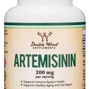 Artemisinin (Sweet Wormwood Cleanse)(Artemisia Annua) 200mg Per Serving, 120 Capsules (Two Month Supply) Vegan Safe, Non-GMO, Gluten Free (Immune Support) by Double Wood