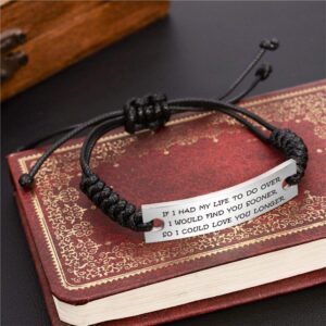 ABNTY If I Had My Life To Do Over I Would Find You Sooner, Bracelet for Soulmate Lover Gifts