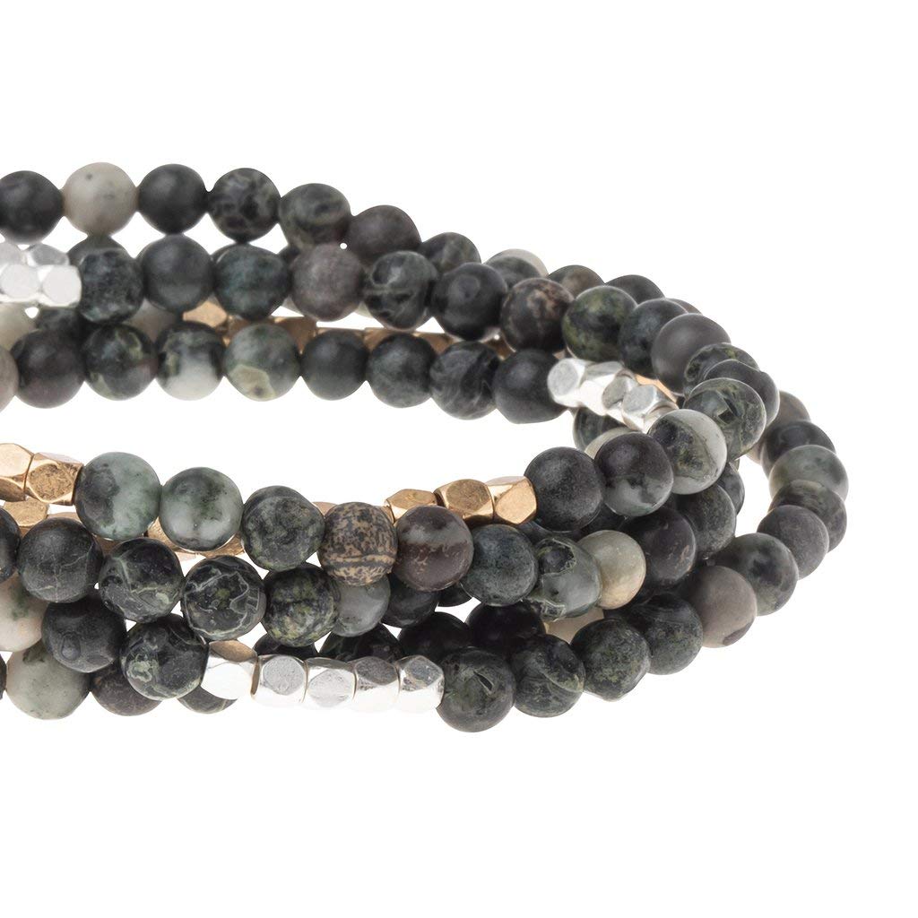 Scout Curated Wears - Women's Stone Wrap Bracelet & Necklace - Kambaba Jasper - Stone Tranquility