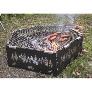 Guide Gear Folding Portable Stainless Steel Grill Grate, Camping Cooking Gear, Campfire Equipment, 36"