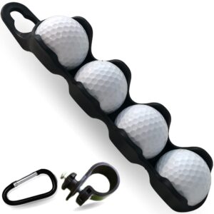 RE GOODS Golf Ball Holder - Holds 4 Golf Balls, Easy Attachment to Bag or Cart, Gift Accessories for Men and Women