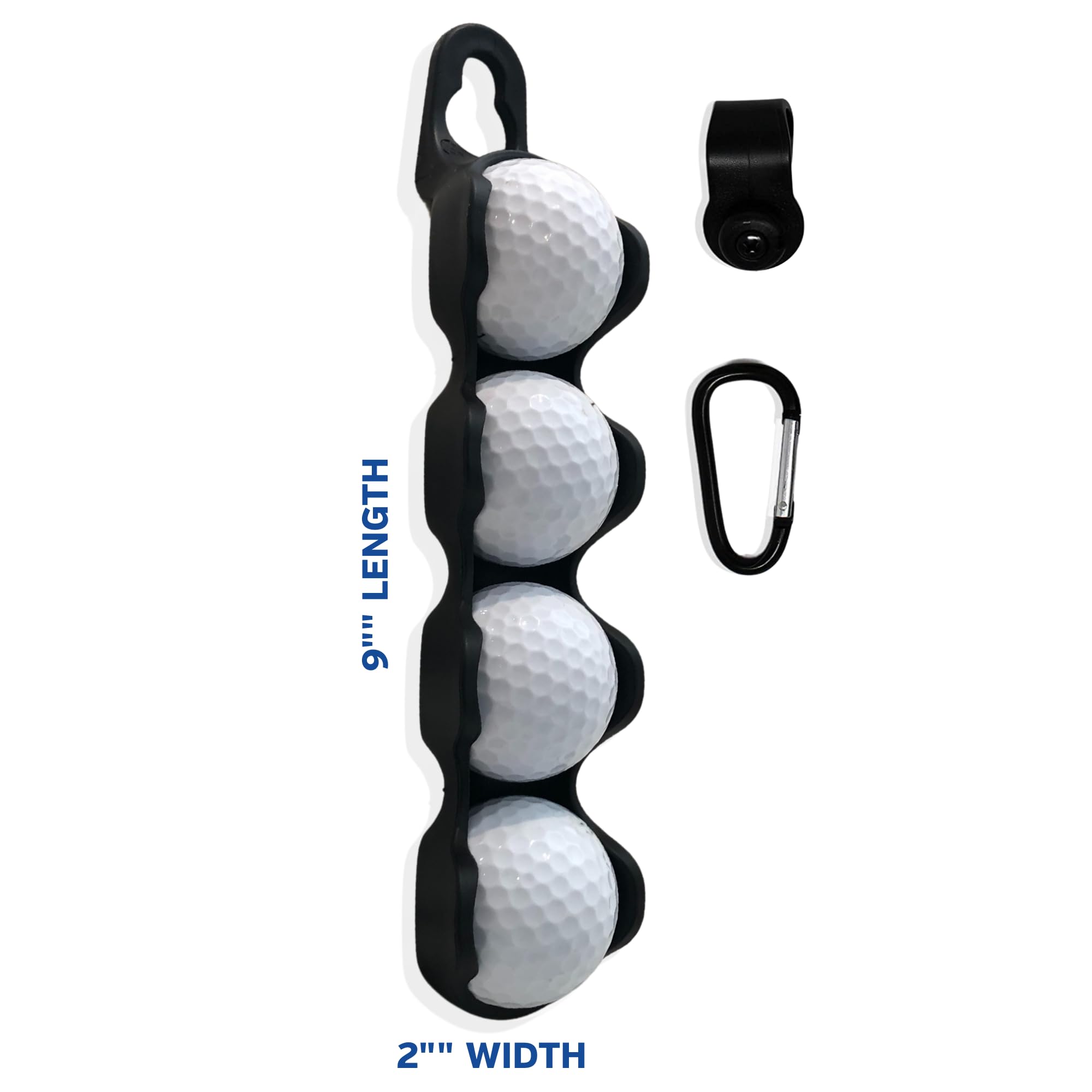 RE GOODS Golf Ball Holder - Holds 4 Golf Balls, Easy Attachment to Bag or Cart, Gift Accessories for Men and Women