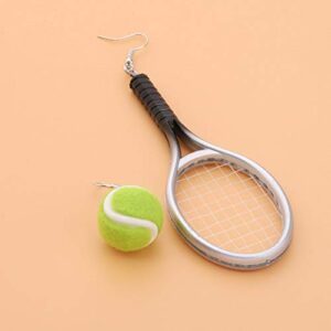 UJIMS Women Sports Ball Jewelry Tennis Earrings for Tennis Lovers Ping Pong Ball for Girls Sport Gift Tennis Players Ping Pong Ball Players Gift (Tennis Earrings)