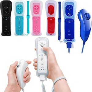 Wireless Remote Controller Gamepad Joystick for Nintendo Wii/ Wii U, w/ Silicone Case & Hand strap (Red)