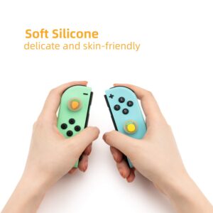 GeekShare Fruit Theme Thumb Grip Caps,Compatible with Nintendo Switch & Switch Lite Only,Soft Silicone Joystick Cover,4PICS -- Carrot and Pineapple