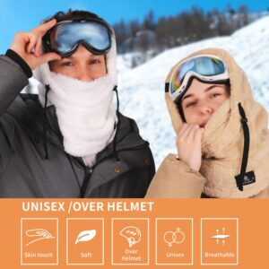 Shy Velvet Balaclava Wind-Resistant Winter Face Mask,Fleece Ski Mask for Men and Women,Warm Face Cover Hat Cap Scarf