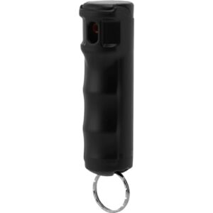 mace brand compact model pepper spray keychain, accurate 12’ powerful pepper spray for women & men, 1-pack, black