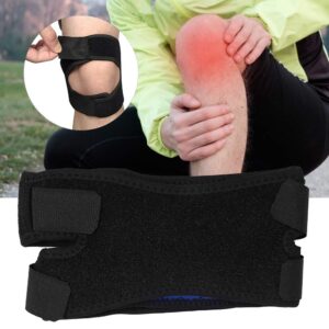 Dual Patella Knee Strap, Silicone Breathable Damping Knee Stabilizer Protector Wrap Sports Knee Pad Brace for Running Arthritis Jumper Tennis Injury Recovery