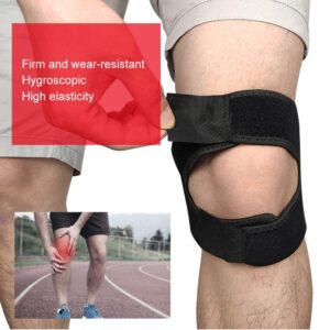 Dual Patella Knee Strap, Silicone Breathable Damping Knee Stabilizer Protector Wrap Sports Knee Pad Brace for Running Arthritis Jumper Tennis Injury Recovery