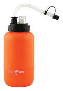 pro impact squeezable water bottle bendable long straw and spray cap - ldpe bpa free plastic - hydration for baseball hockey gym mma yoga boxing cycling softball football lacrosse (35.5 oz.)