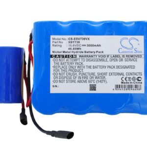 Battery Replacement for Shark XBP736 SV736,SV736R,SV75,SV75SP,SV75Z