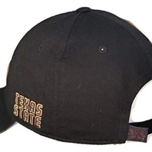 Texas State University Bobcats Cotton Polo Style Baseball Ball Cap Hat Black