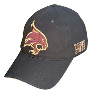 texas state university bobcats cotton polo style baseball ball cap hat black