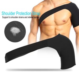 Shoulder Support Strap, Adjustable Compression Shoulder Brace for Torn Rotator Cuff and Other Shoulder Injuries Fit Sleeve Wrap Men Women(XL50-55cm)