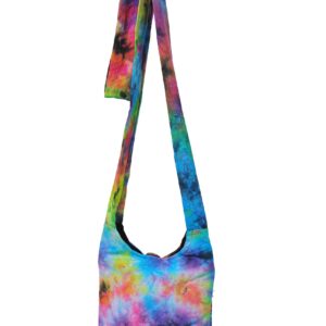 THE COLLECTION ROYAL Tie Dye Cotton Sling Crossbody Shoulder Graphic Mini Hobo Bag