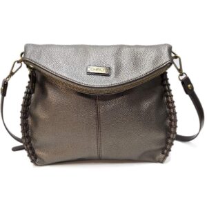 CHALA Charming Crossbody Bag Shoulder Handbag With Flap Top and Zipper Navy/Pewter (Coin Purse_ Yorkie)