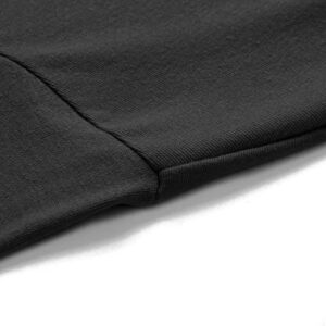 Beauhuty Men Slim Fit Lightweight Long Sleeve Pullover Top Turtleneck T-Shirt (Black,XL)