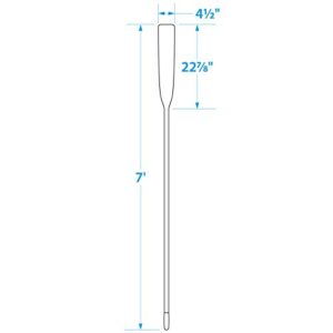 Seachoice 7 Ft. Wood Oar, New Zealand Pine Construction, 22-7/8x4-5/16x15/16. Blade, Comfort Grip, Clear Finish