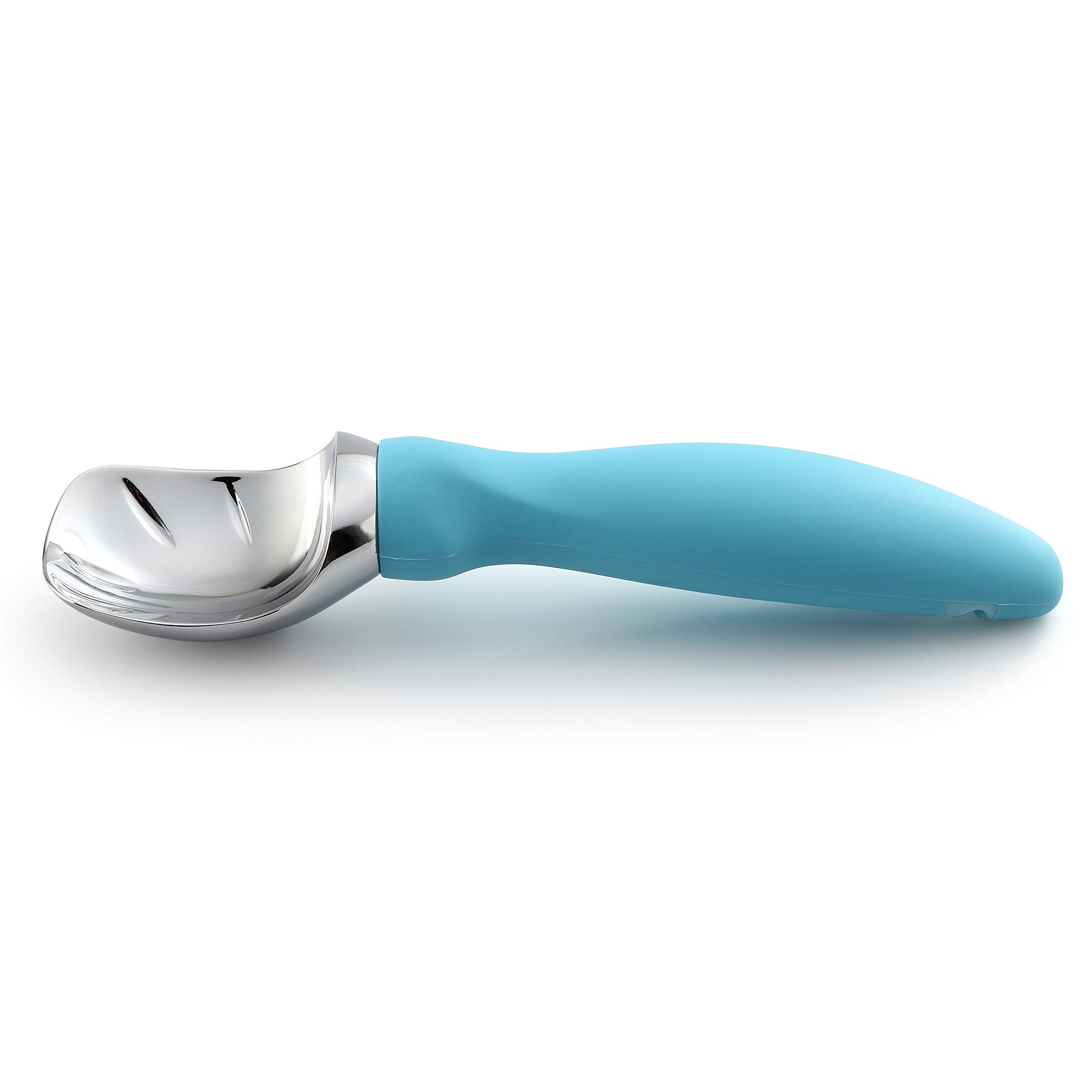 Spring Chef Ice Cream Scoop with Soft Grip Handle, Professional Heavy Duty Sturdy Scooper, Premium Kitchen Tool for Cookie Dough, Gelato, Sorbet, Aqua Sky