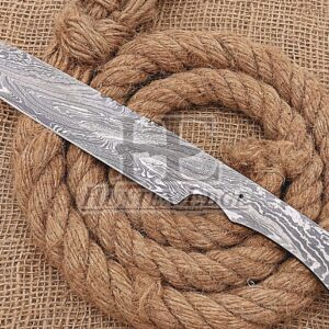 HUNTEX Unique Custom Handmade Hand-Forged Twist Pattern Damascus Steel 13 Inch Long Full Tang Razor Sharp Hunting Blank Blade Neck Sticker Knife