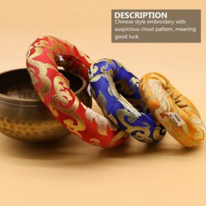 3pcs Buddhist Sound Bowl Pad Tibetan Singing Bowl Mat Singing Bowl Cushion Tibetan Bowl Cushion