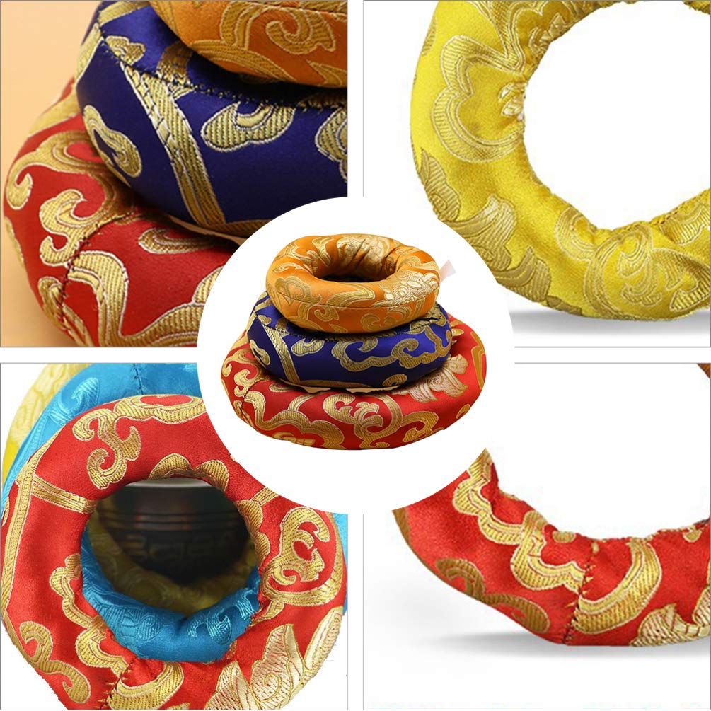 3pcs Buddhist Sound Bowl Pad Tibetan Singing Bowl Mat Singing Bowl Cushion Tibetan Bowl Cushion