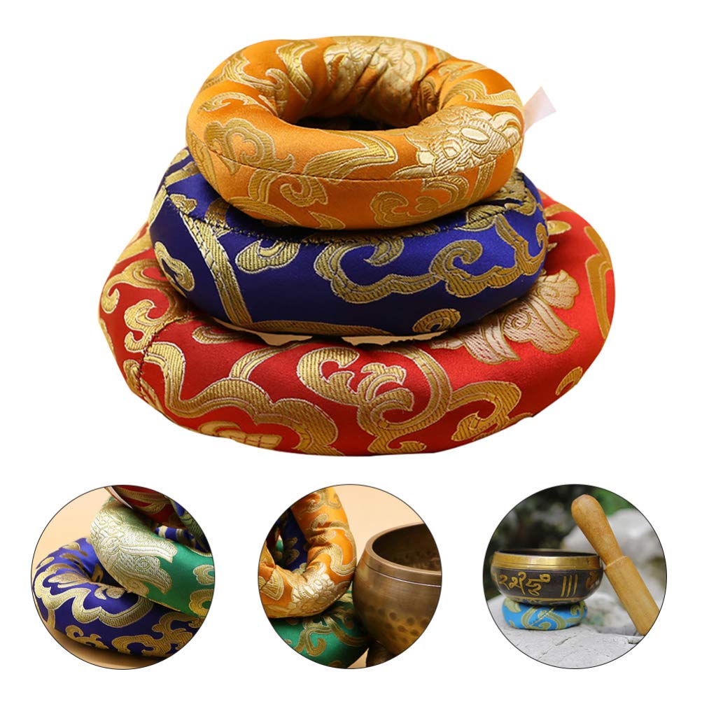 3pcs Buddhist Sound Bowl Pad Tibetan Singing Bowl Mat Singing Bowl Cushion Tibetan Bowl Cushion