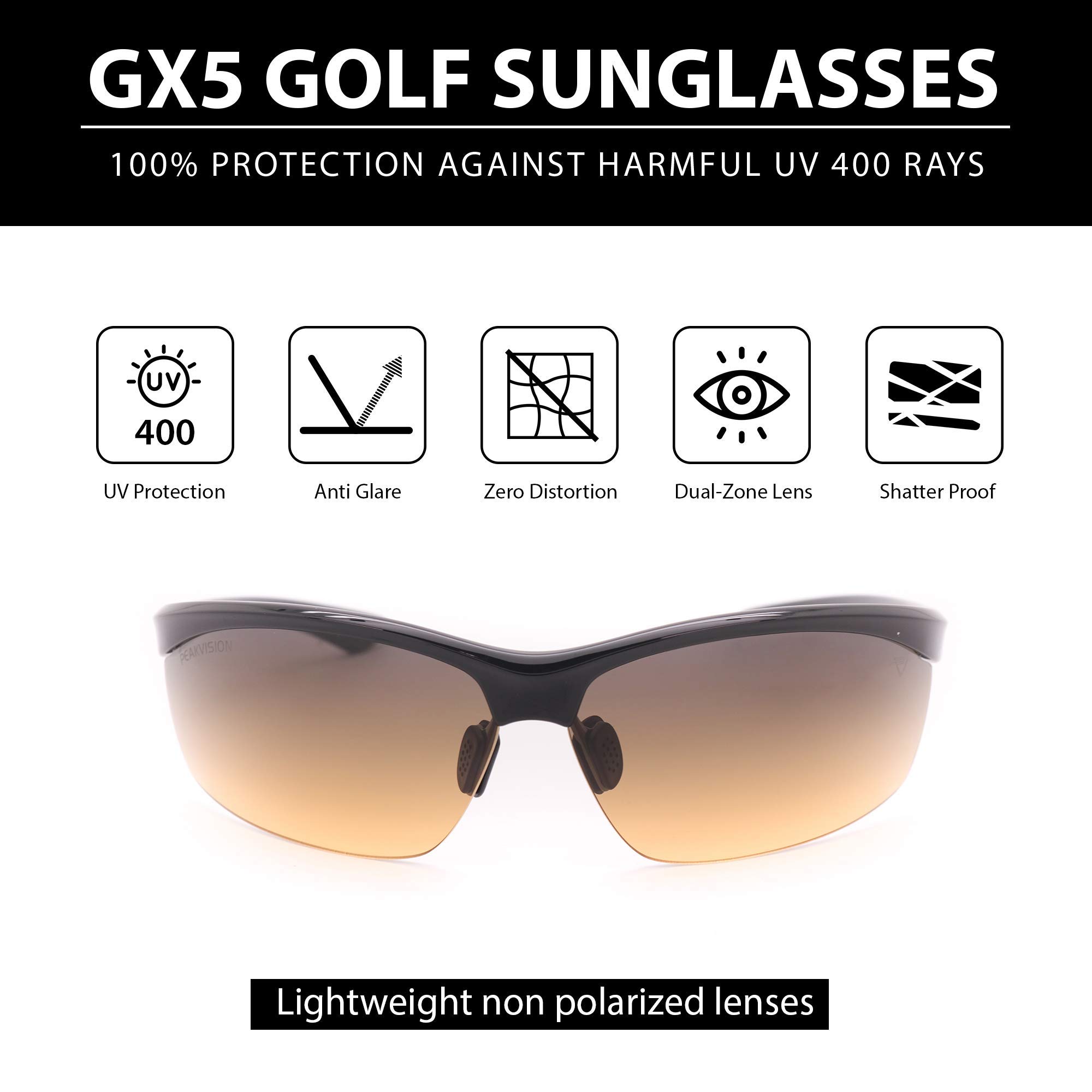 PeakVision Non-Polarized Golf Sunglasses For Men & Women - Best Golf & Sport Sunglasses