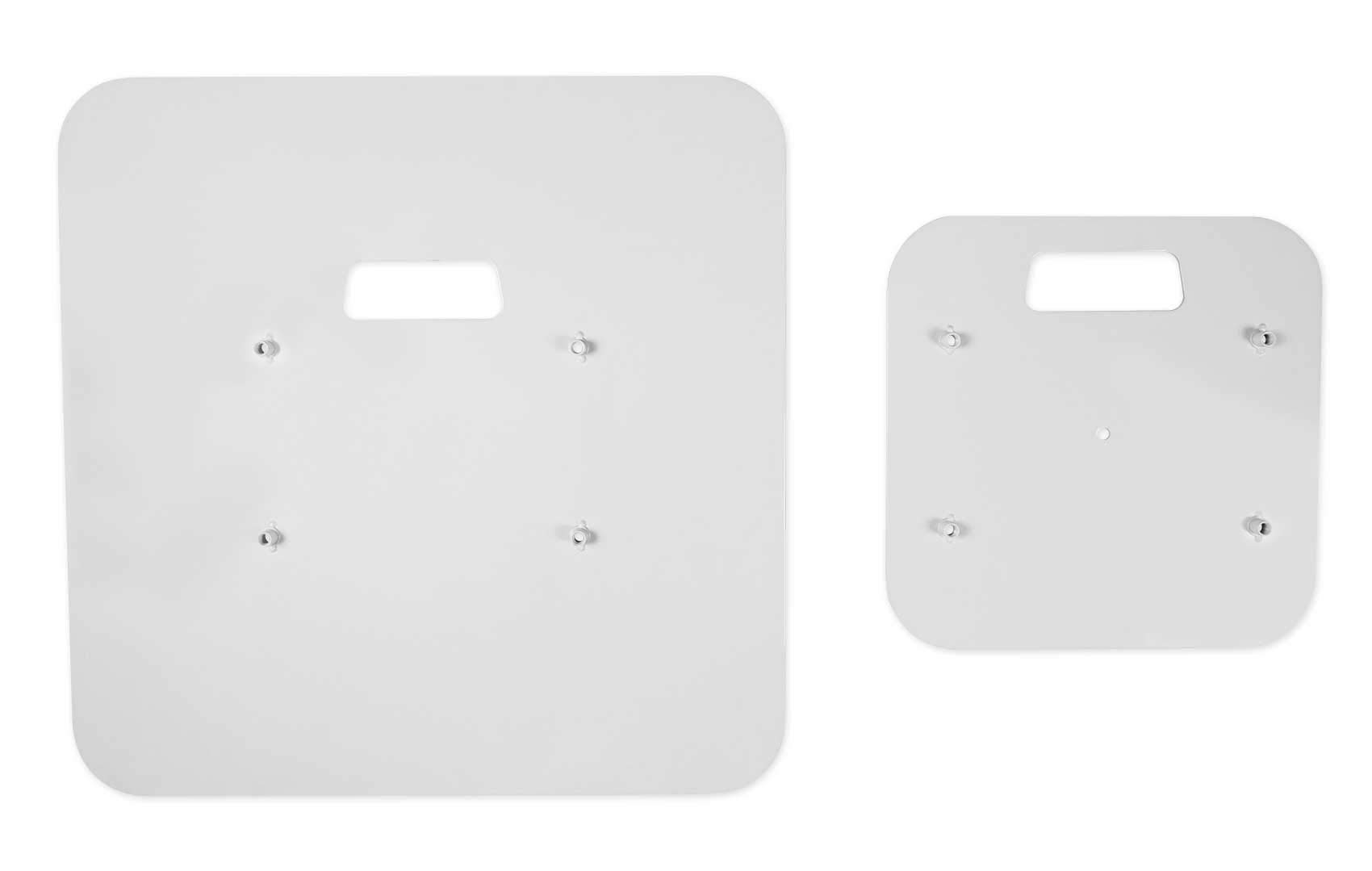 Rockville Top+Bottom Totem Plates to Make RTP32B/RTP82B into White Stands