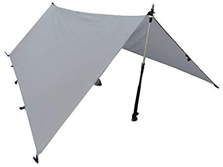 LiteOutdoors Silnylon Tarp - 16.9 Oz. 10' x 12' - Ultralight Backpacking Tarp or Hammock Tarp (Grey, 10' x 12')