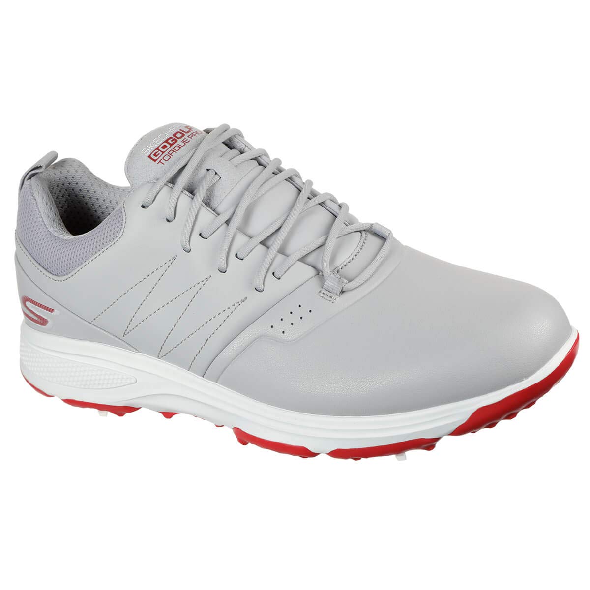 Skechers mens Torque Pro Waterproof Golf Shoe, Gray/Red, 9.5 US