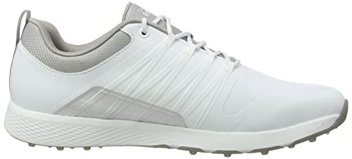 Skechers mens Elite 4 Waterproof Golf Shoe, White/Gray Victory, 10 Wide US