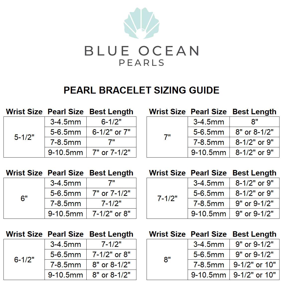 Blue Ocean Pearls 14K White Gold AAAA Freshwater Cultured Pearl Bridal Silk-Knotted Strand Bracelet with Fishhook Clasp - Choice of Length & Pearl Size (7.5, 4.0-4.5-mm)