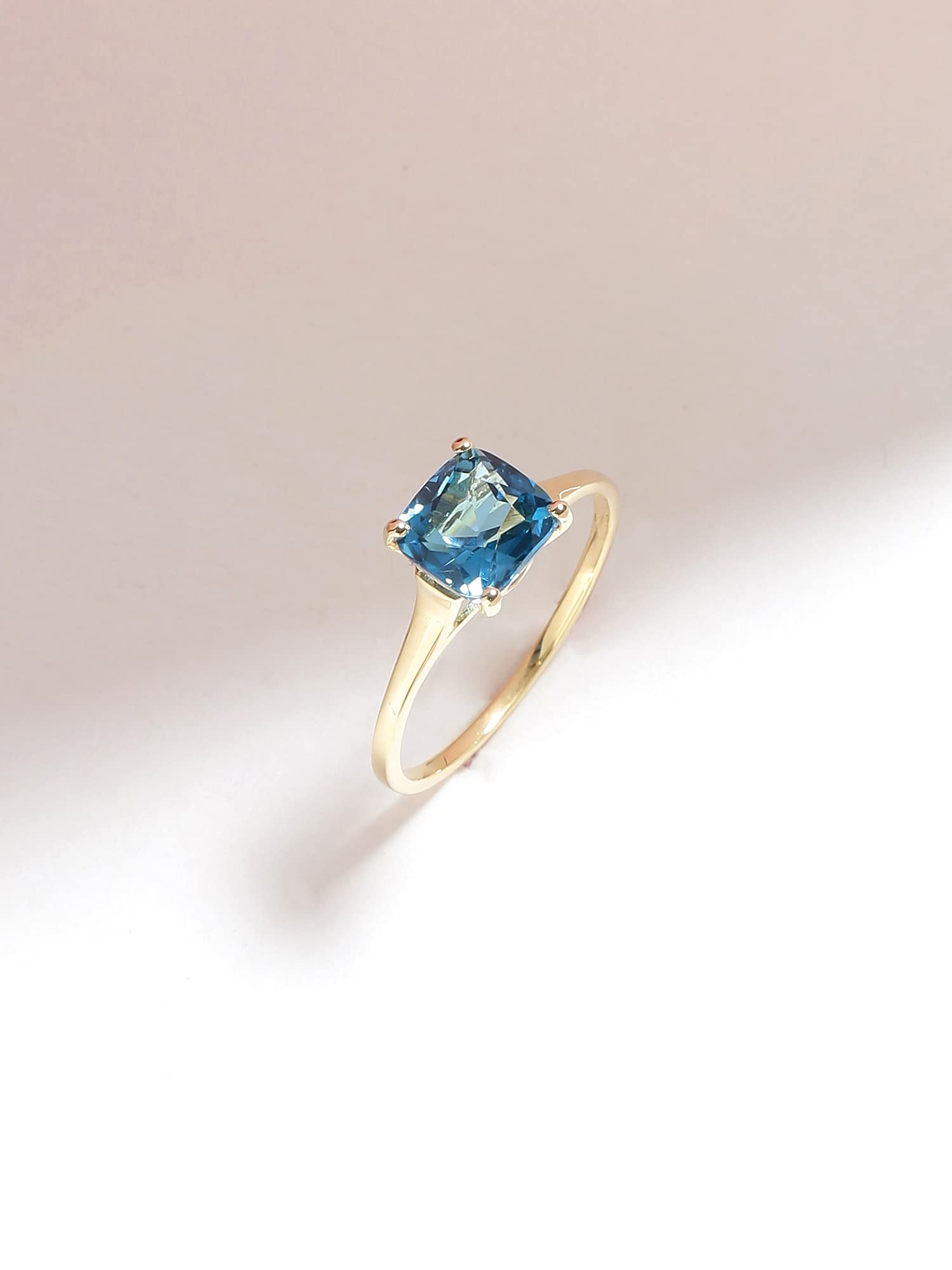 YoTreasure 1.81 ct. t.w. London Blue Topaz 10kt Yellow Gold Solitaire Ring Jewelry