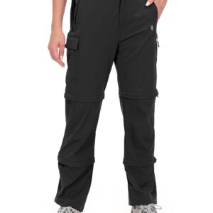 Little Donkey Andy Women's Stretch Convertible Pants, Zip-Off Quick-Dry Hiking Pants Black Size M