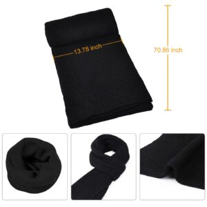 Winter Hats Scarf for Men with Touchscreen Gloves Warm Men's Scaves and Beanie Hat Themal Gloves Set