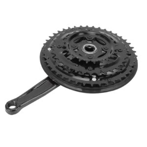 Tbest Bike Crankset, High Carbon Steel Crankset Crank 24-34-42T with Chains Cover for Mountain Bike 42/34/24 Crankset Crankset Bike 170