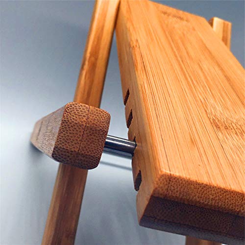 Miwayer Bamboo 4 Gears Adjustable Upscale Guitar Foot Rest Non-Slip Foot Stool Foldable Footrest from 4.5" up to 8"，Accessory for Classical Acoustic Guitar Part