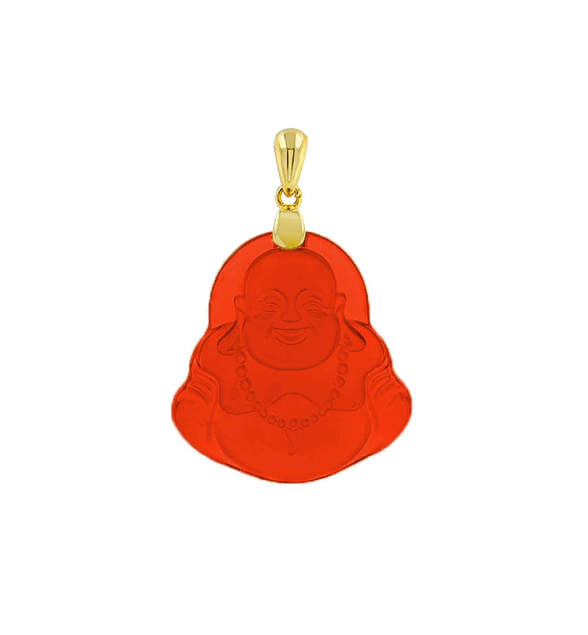 Happy Laughing Buddha Red Jade Pendant Necklace Figaro Gold Chain Genuine Certified Grade A Jadeite Jade Hand Crafted, Jade Necklace, 14k Gold Filled Laughing Jade Buddha necklace, Jade Medallion Red