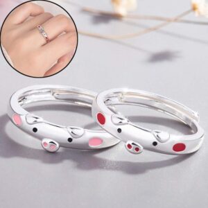 shiYsRL Exquisite Jewelry Ring Love Rings Cute Women Cartoon Pig Piggy Opening End Ring Finger Jewelry Birthday Gift Wedding Band Best Gifts for Love with Valentine's Day - Pink