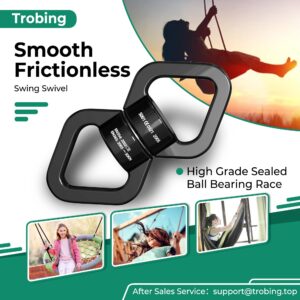 Trobing Swing Swivel, 30KN Rotational Safety Device, 360° Rotator with Hanging Accessory for Aerial Yoga, Hanging Hammock, Web Tree Swing, Swing Spinner and Rock Climbing, Indoor and Outdoor