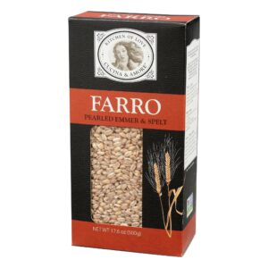 Cucina & Amore Pearled Farro from Italy 17.6 oz (Pack of 8) | Non-GMO, Whole Grain, High in Fiber, Vegan, Kosher| Perfect for Soups, Salads, and More | Vacuum Packed