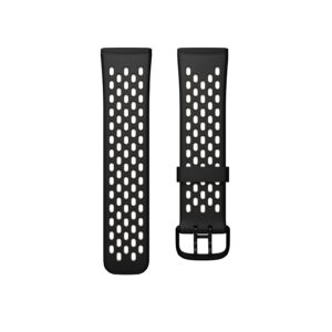 fitbit versa 3/sense,sport band,black/lunar white,large