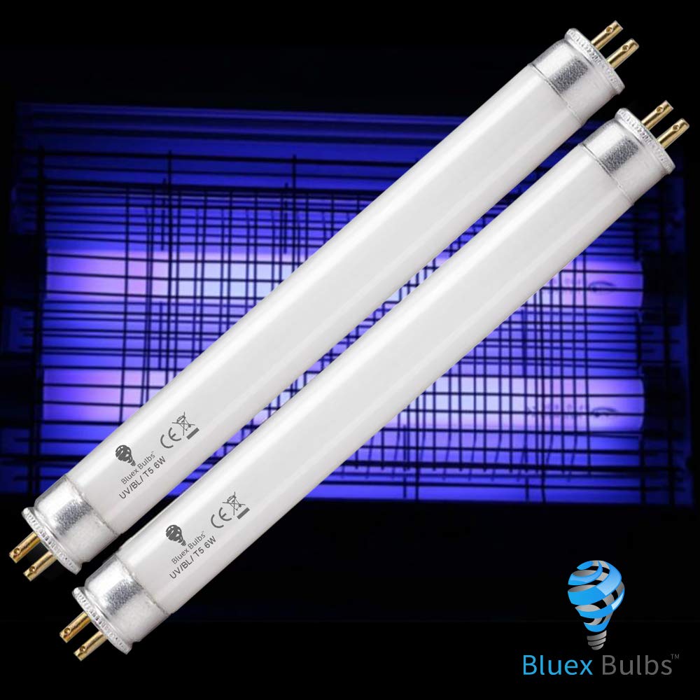 2 Pack 6 Watt Replacement Bulbs F6T5/BL Fluorescent Tube G5 Base 9 inch Full Length Replacement for DT2000XL and DT2000XLP and DT3012