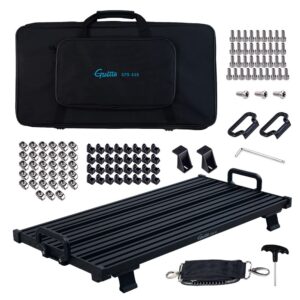 guitar pedalboard - guitto effects pedal board aluminum alloy super light with carry bag (gpb-03 large)