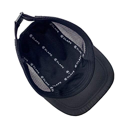 CLAPE Mesh Trucker Baseball Cap 5 Panel Short Brim Dad Hat Black Cooling Breathable Sun Hat Cap