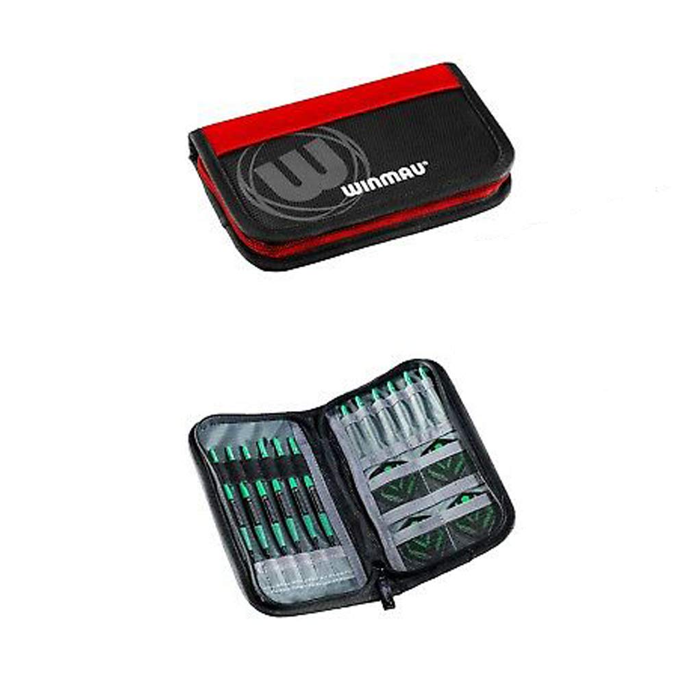 Winmau Super Dart Case 2, Slimline, Holds 2 Sets of Darts, 8 Compartments, Red