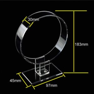 lasenersm 2 Pieces Clear Acrylic Headband Display Stand Single Headband Holder Hairband Display Stand Hair Hoop Holder Acrylic Headband Organizer, Transparent